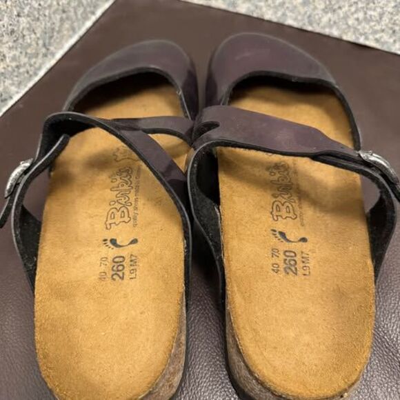 Birki's By Birkenstock Benita Clogs Mule Slides Patent Leather Size 40 9/9.5 - Picture 3 of 5